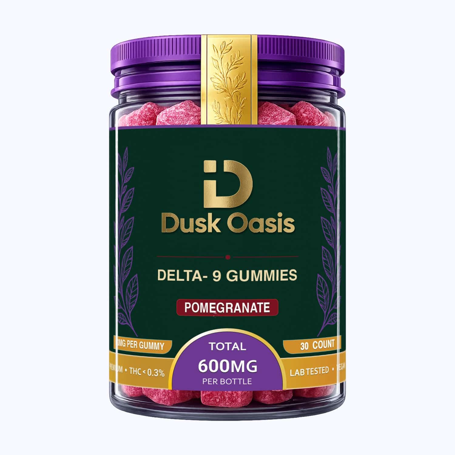 Delta-9 Pomegranate Gummies 20mg