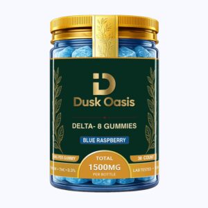 Delta-8 Blue Raspberry Gummies 50mg