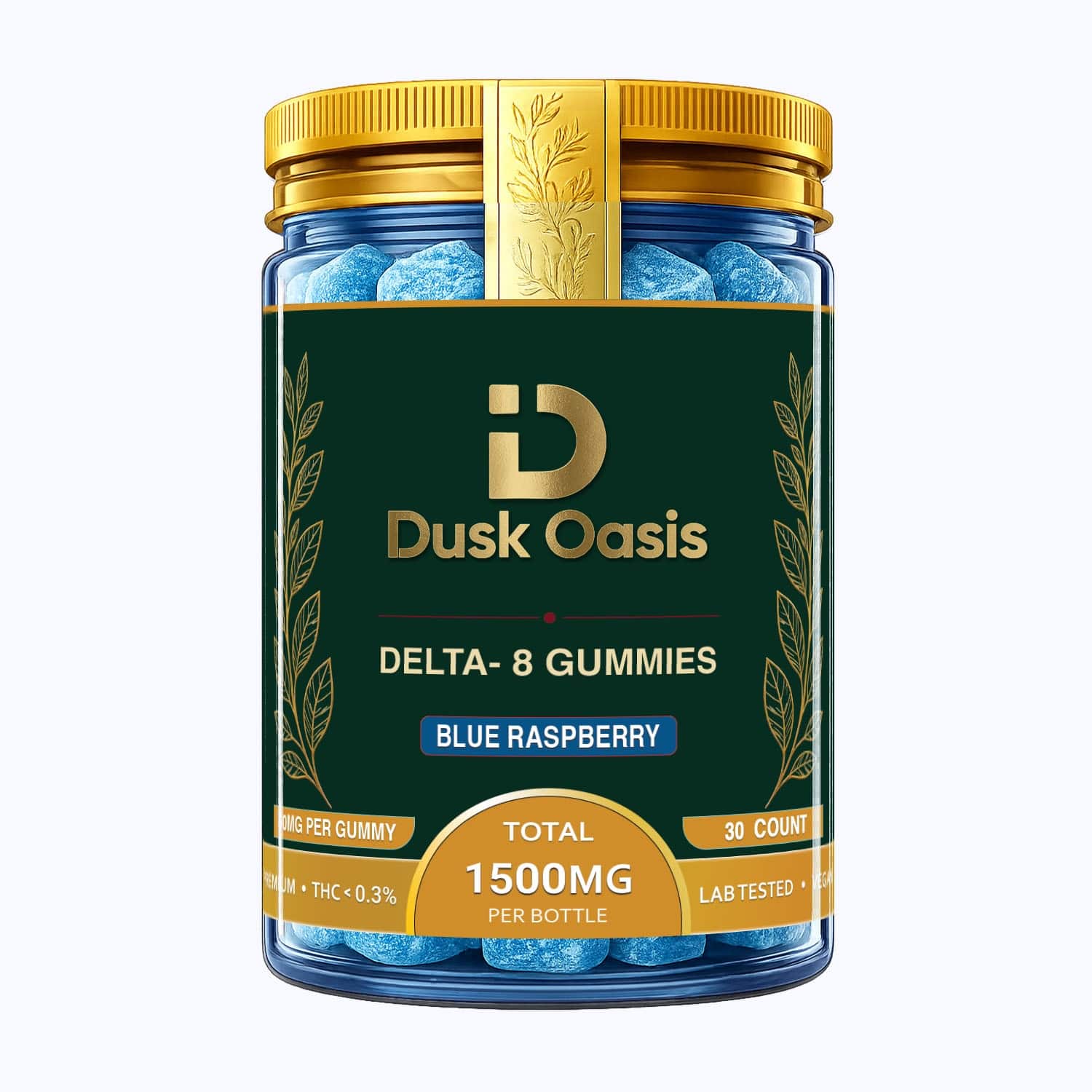 Delta-9 Blue Raspberry Gummies 10mg
